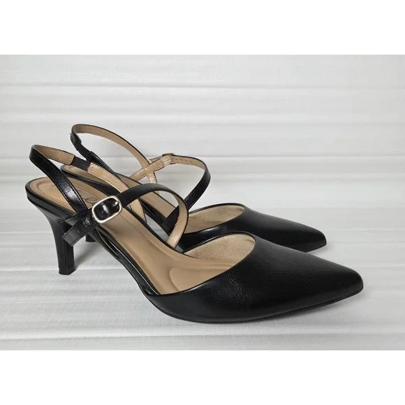 Abella True Comfort Pumps Women's 9.5M Black Cushioned Dress Shoe 2" Heel - Picture 7 of 9